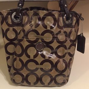 Coach brown tote